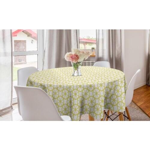 Wheels Round Tablecloth Bicycle Bike Wheels Abstract Circles Circle Table Cloth Cover for Dining Room Kitchen Decor & Party