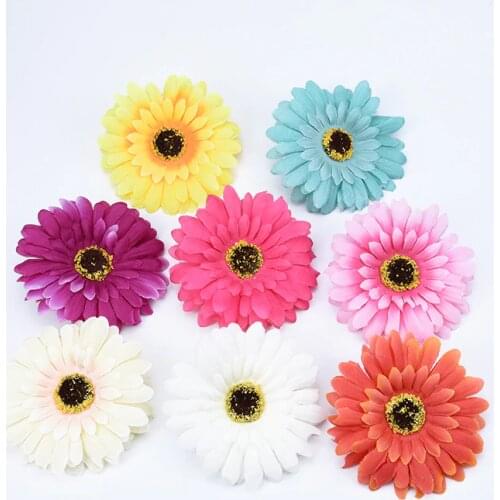 10CM cheap Artificial flowers christmas decorations for home wedding diy garland fake plants daisy plastic flowers silk gerbera