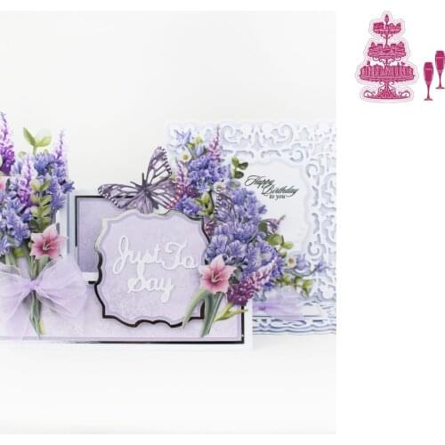 New for 2021 Champagne Metal Cutting Dies Scrapbook Diary Decoration Stencil Embossing Template DIY Greeting Card Handmade