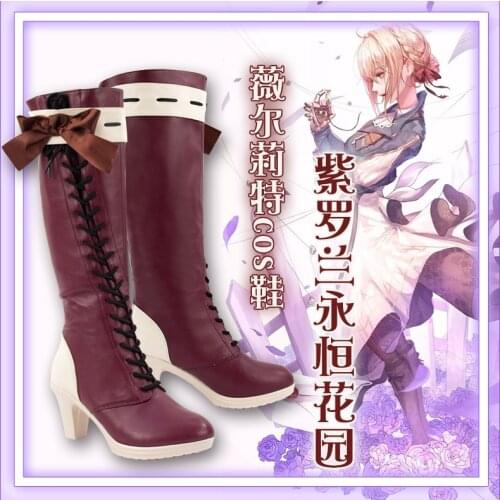 Violet Evergarden Cosplay Shoes Violet Evergarden Boots Custom Made Size Anime Manga
