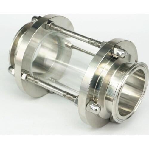 Fit 63mm Pipe OD 2.5" Tri Clamp SS304 Sanitary Flow Sight Glass Dipoter Homebrew 1 Mpa