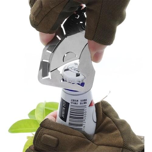 Outdoor EDC Portable Pocket Tools Creative Wolf Head Fly-Off Multi-function Combination Tool Stainless Steel Wallet Card Knife