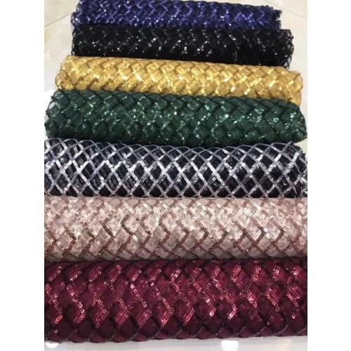 Luxury African Lace Fabric SYJ-163 sequins Pretty French Guipure tulle Lace Fabric High quality