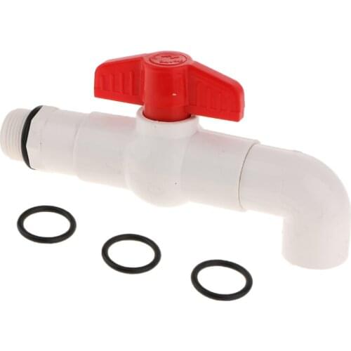 25mm UPVC Drum Barrel Replacement Outlet Spigot Faucet Tap 90 Degree DN20 (3/4")Connection