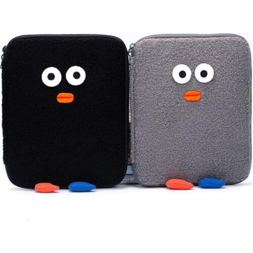 Tablet Storage Bag iPad Protective Cover Cartoon Sleeve for iPad 9.7 10.5 11 inch Liner Bag Plush Surface Fashion Style Pouch