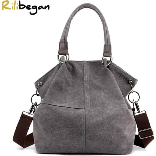 New Fashion Tote Bag Women Large Capacity Canvas Women Shoulder Bag Shopping Vintage Women Handle Handbags Crossbody Bag Women