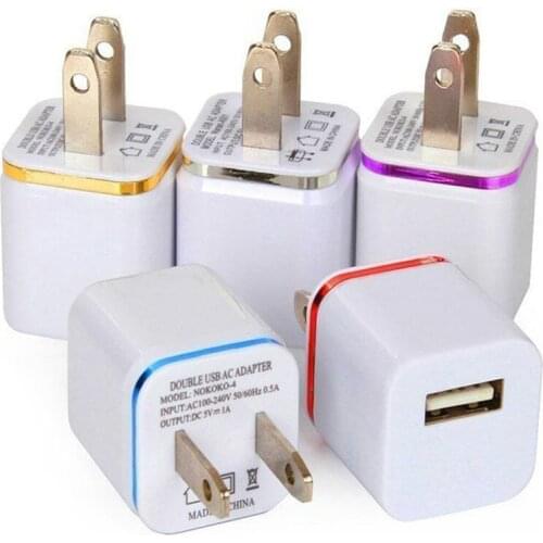 Single Port 5V/1A U.S Plug Universal Mobile Phone Charger Plug Wall AC Power Adapter USB Plug for iPhone Samsung Huawei Xiaomi