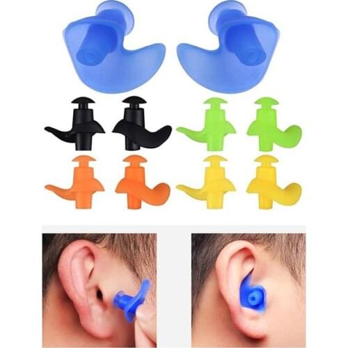 1 Pair Silicone Swimming Earplugs Waterproof Dustproof Spiral Soft Swim Ear Plugs Clips Diving Water Sports Swimming Accessories