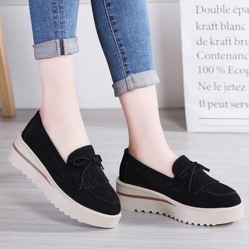 2021 New Spring Autumn Womens Platforms Shoes Casual Tassel Women Flats Loafers Moccasins Female Shoes Zapatos De Mujer