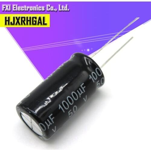 10PCS 50V1000UF 13*25mm 1000UF 50V 13*25 Electrolytic capacitor New original