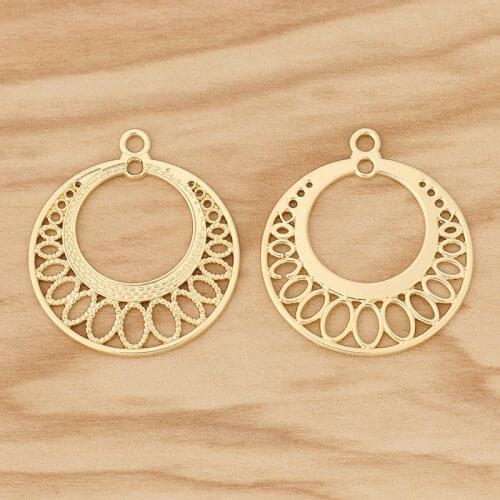 20 Pieces Bohemia Boho Earring Connector Charms Pendants for DIY Jewellery Making Accessories 32x28mm