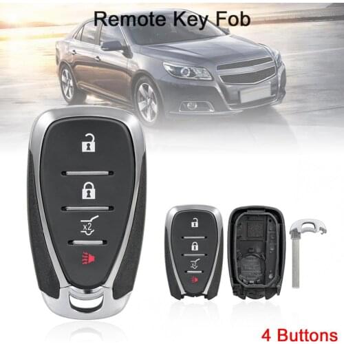 4 Buttons Smart Remote Key Shell Replacement Keys Fob Body Housing Fit for Chevrolet Cruze Malibu Camaro