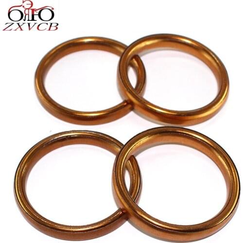 4 pcs For Honda TRX200 1984 Four Trax 200 90-91 TRX200D 91-97 TRX200SX 86-88 TRX2 TRX250TE Exhaust Header Pipe Gaskets Rings
