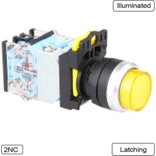 5 PCS Push button switch Extended button LED Momentary Waterproof IP65 1NO 1NC 1N0+1NC 2NO 2NC LA115-B5-11HD-Y31