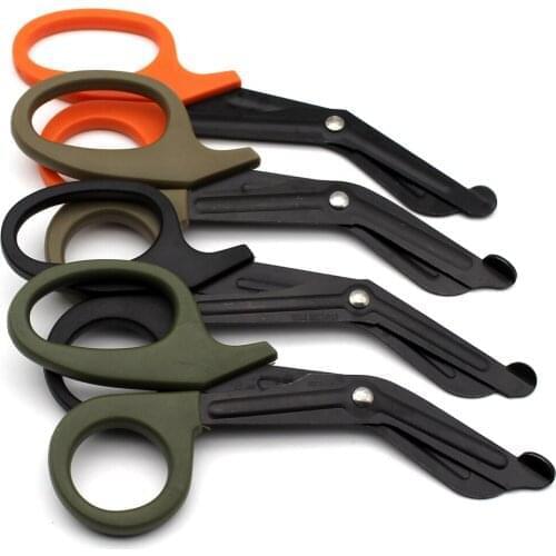 50Pcs/Lot Scissors Medical Emergency Canvas Field Equip Hot Shears Shearing Regulations Emt With Fine Teeth Survival Rescue