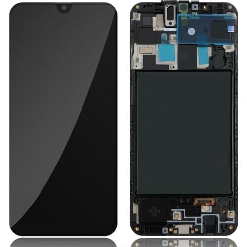 6.4" Super AMOLED LCD For SAMSUNG Galaxy A20 A205 SM-A205F LCD Display Touch Screen Digitizer Assemble For SAMSUNG A20 A205 LCD