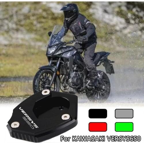 Motorcycle Accessories Kickstand Side Stand Extension Foot Pad Support For KAWASAKI VERSYS650 VERSYS 650 2015-2019 2018