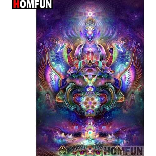 HOMFUN Full Square/Round Drill 5D DIY Diamond Painting "Religious Buddha" Embroidery Cross Stitch 5D Home Decor Gift A13961