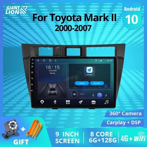 2DIN Android10.0 Car Radio For Toyota Mark II 2000-2007 GPS Navigation Auto Radio Stereo Receiver Car Receiver NO 2DIN DVD IGO