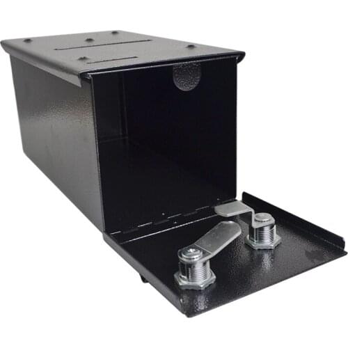 Poker Chips Bank Box Double Security Money/Tips Case Professional Texas Hold'em Coin Metal Box - Iron Gambling Safe Container