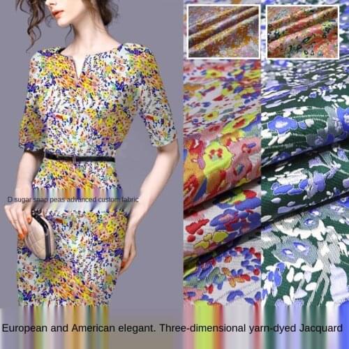 Elegant three-dimensional embossed yarn-dyed jacquard fabric, sewing fabric factory shop is not out of stock