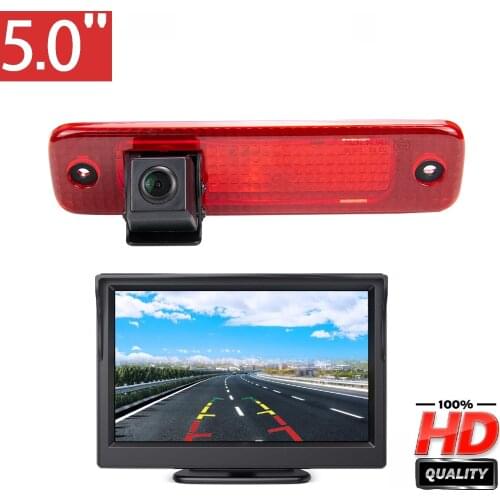 Misayaee HD 720P Brake Light backup Camera (E9) for Ford Transit 2006-2013 with 5'' Monitor,Rear view camera Waterproof camera