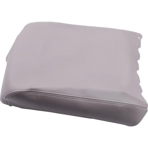 Microfiber Leather Car Center Console Armrest Lid Cover Grey Cap fit for Toyota Tundra 2007 2008 2009 2010 2011 2012 2013