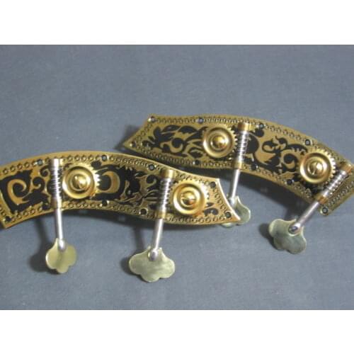 Brass 4/4&3/4 double bass unite style machine head pegs #6434,instrument part