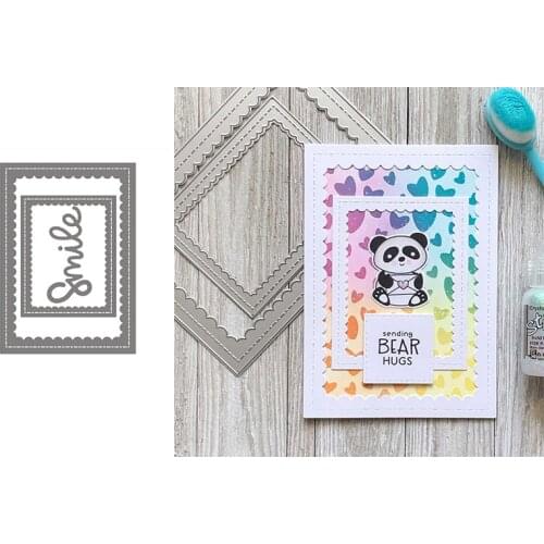Metal cutting dies smile die rectangle frames cut die mold Scrapbooking cards making paper craft knife mould 2020 new