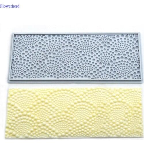 New Big&small-size Pearl Curved Fondant Cake Edge Decoration Silicone Mold Semi-ball Chocolate Mold Birthday Wedding Decoration