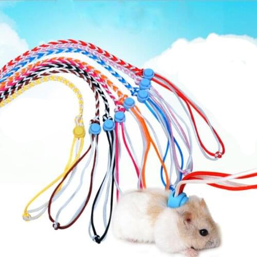 New Small Pet Rabbit hamster Adjustable Soft Harness Leash Bird Parrot Mouse Hamster Ferrets Rat Pet Pig Harness Leash