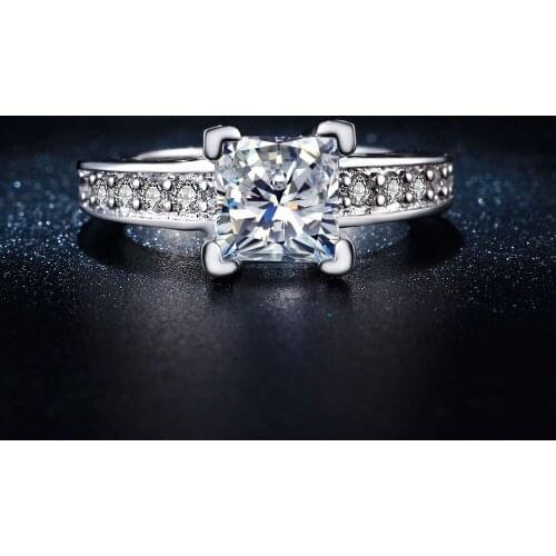 Wedding Rings wholesale us size 6 7 8 paved cz zircon jewelry new fashion 2016 luxury women hot sale Engagement Ring