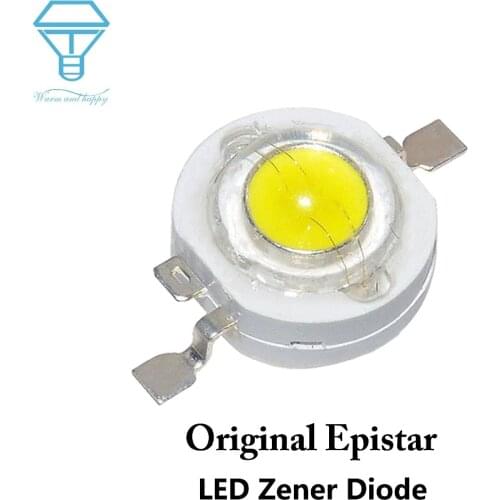 500PCS 1W Original Epistar Lamp Beads LED Light Emitting Diode LED Zener Diode LED SpotLight DownLight Diodes Lamp Bulb LED DIY