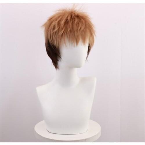Jean Kirstein Wig Brown Hair Wig Anime Attack on Titan Cosplay Hair Synthetic Cosplay Wig 30cm Ponytail Heat Resistant Wig Cap