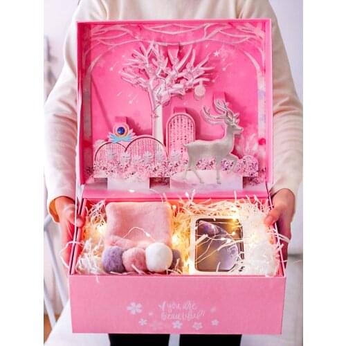 Gift box high grade big net red girl heart ins style creative birthday gift box packaging gift empty box surprise