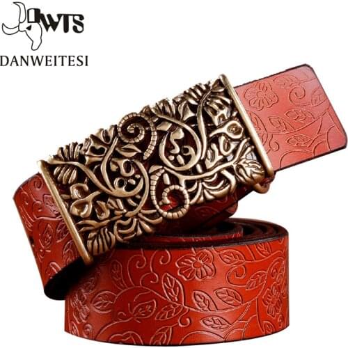 [DWTS] New Belts Women Fashion Genuine Leather Belt Woman Luxury Jeans Belts Female Top Quality Straps Ceinture Femme