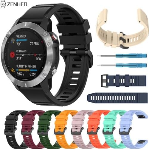 22mm 26mm Silicone Strap For Garmin Fenix 6 6X Pro/Fenix 5 5X Plus 3 HR Quick Release Watchband For Garmin Forerunner 945 935