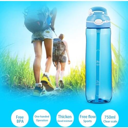 Free BPA Plastic Water Bottle Sport For Cup Camping Portable Travel Outdoor Tour Flask Drinking Bottles Drinkware 450ML/750ML