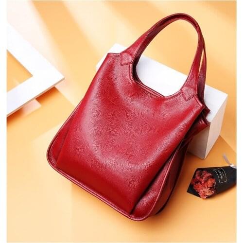 Сумка женская Handbags High Quality Genuine Leather Shoulder Bag New Arrival Bag in Women 's Totes Pretty Color Ladies Large bag