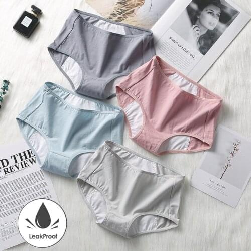 Menstrual Panties Women Physiological Briefs Leak Proof Underwear Women Period Cotton Breathable Female Lingerie Size M-XL