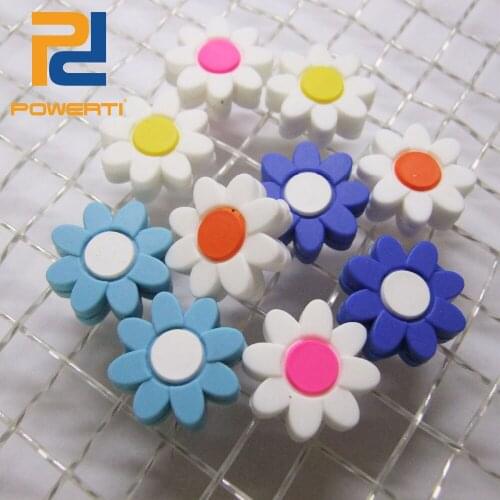 POWERTI 100pcs/lot Tennis Vibration Dampener Sunflower Tennis Accessories Tennis Anti Vibration