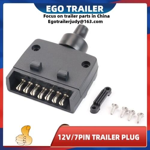 TRAILER PLUG 7 PIN FLAT PLASTIC ADAPTER TRAILER CONNECTOR BOAT CARAVAN