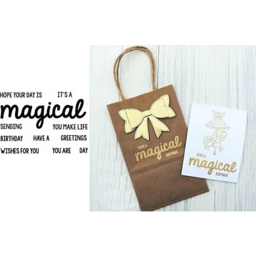 Magical Sentiments Clear Stamps Diy Scrapbooking Painting Paper Cards Craft Decoration Transparent Stempels Silicone Seal