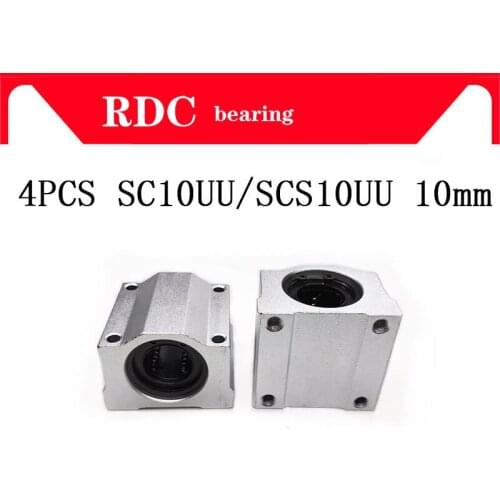 High quality 4pcs SC10UU SCS10UU Linear motion ball bearings slide block bushing for 10mm CNC Router Free Shipping