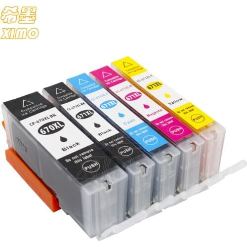 XIMO 5C PGI-670 CLI-671 compatible ink cartridge for Oceania pgi-670 cli-671 PIXMA IP7760 MG6860 etc