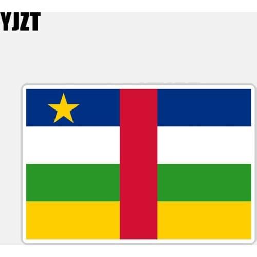 YJZT 12CM*8CM Car Styling Central African Republic Flag Helmet Motorcycle Decal Car Sticker 6-2818