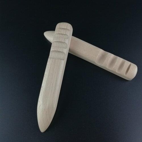 1Pc Leathercraft Tool Leather Edge Slicker Flat Shape Wood Edge Wooden Slicker Leather Burnisher Tools herramientas para cuero