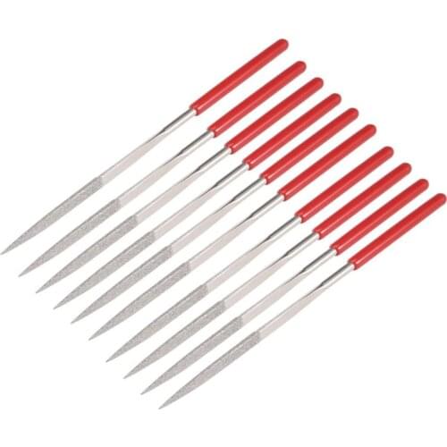10Pcs 3x140mm 4x160mm 5x180mm Triangular Diamond Needle File 150 Grit