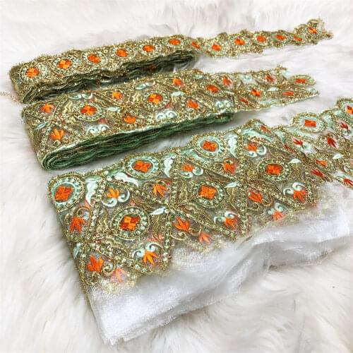 10yards High Quality Lace Ribbon Trims Garniture Accessories Trim Embroidered For Sewing Decoration African Lace Fabric