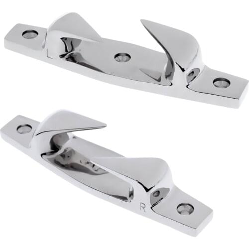 2 Pieces 6" Stainless Steel Skean Boat Deck Dock Line Yacht Rope Cleat Chock